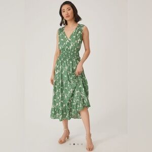 NWOT Anthropologie Current Air Alissa Floral Midi Dress // Size XL